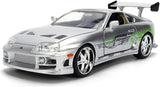 Jada Fast & Furious Brian's Toyota Supra 1995 Modell im Maßstab 1:24 – 25th Anniversary Silver