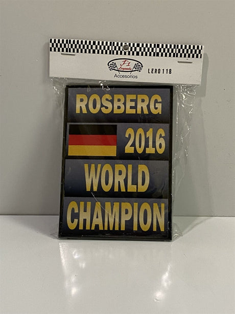 Pitboard N. Rosberg Weltmeister 2016