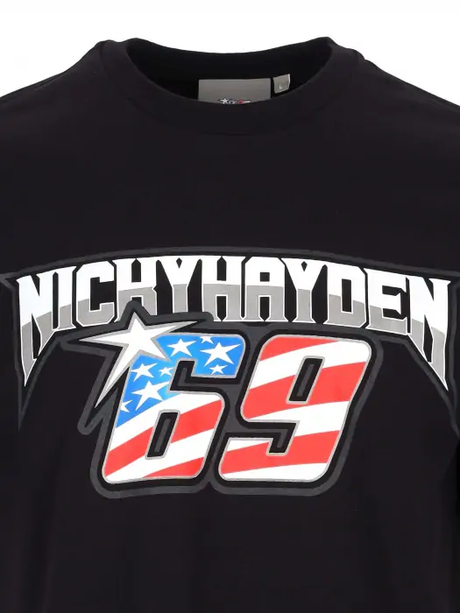 Nicky Hayden T-Shirt mit 69-Logo schwarz