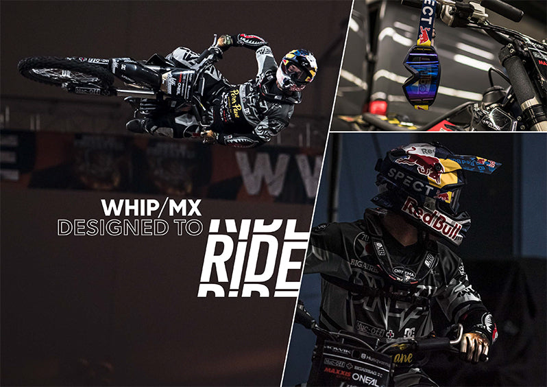 Red Bull Spect WHIP motocross goggles black with clear lens