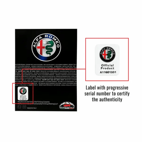 Alfa Romeo large lettering sticker set of 2