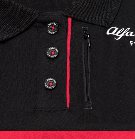 Alfa Romeo F1 Team Damen-Team-Poloshirt schwarz