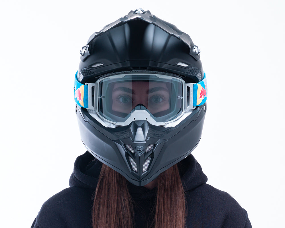 Red Bull Spect STRIVE motocross goggles grey with smoke lens