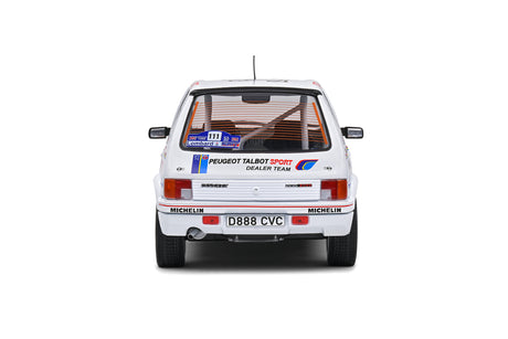 Modell Solido Peugeot 205 GTI Colin McRae im Maßstab 1:18, Lombard Rallye 1988
