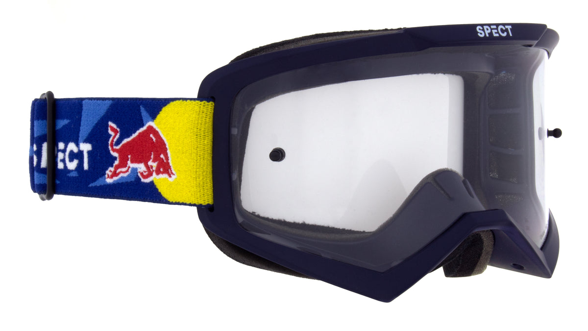Red Bull Spect EVAN motocross goggles, blue with clear lens