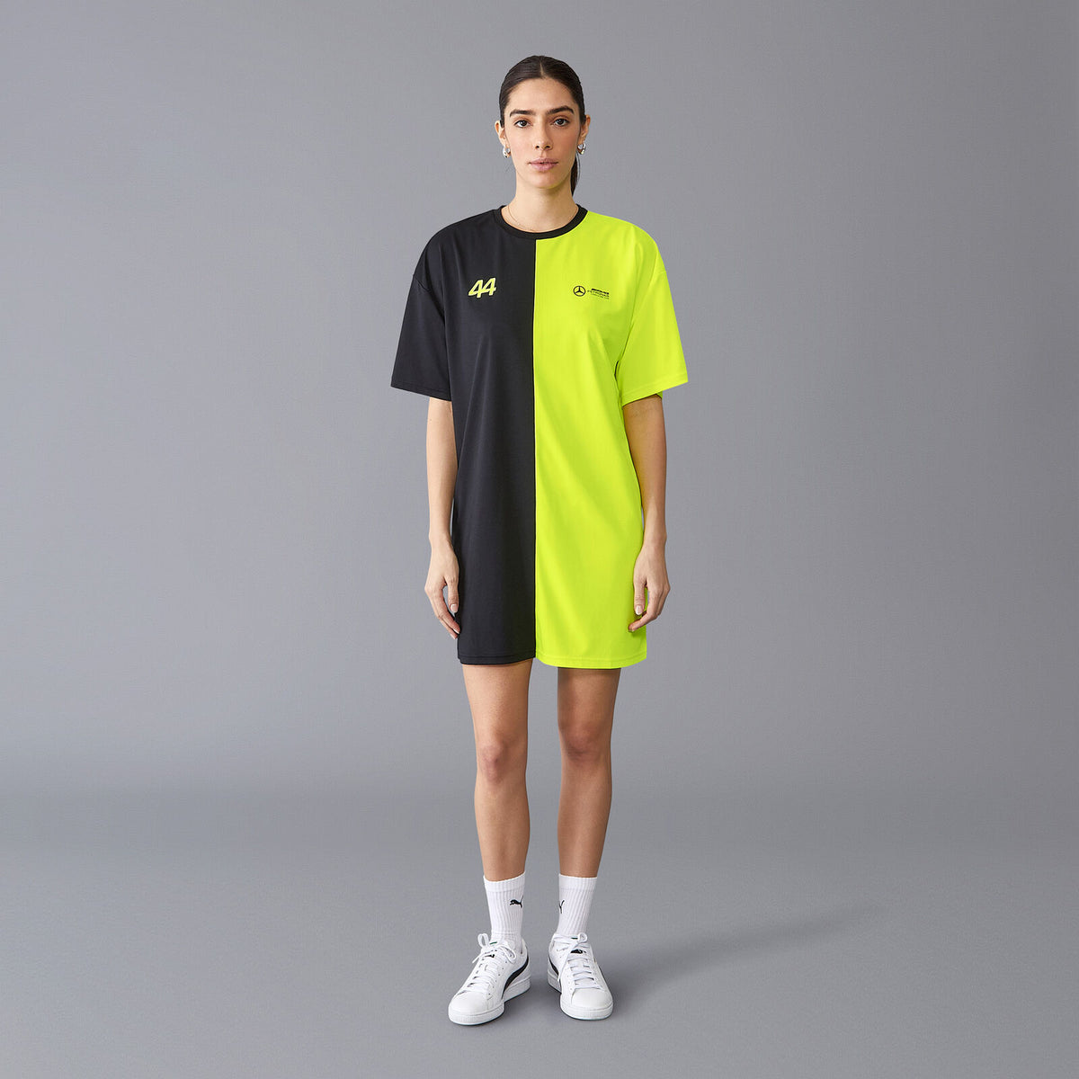 Lewis Hamilton women's casual dress – Mercedes AMG F1 neon