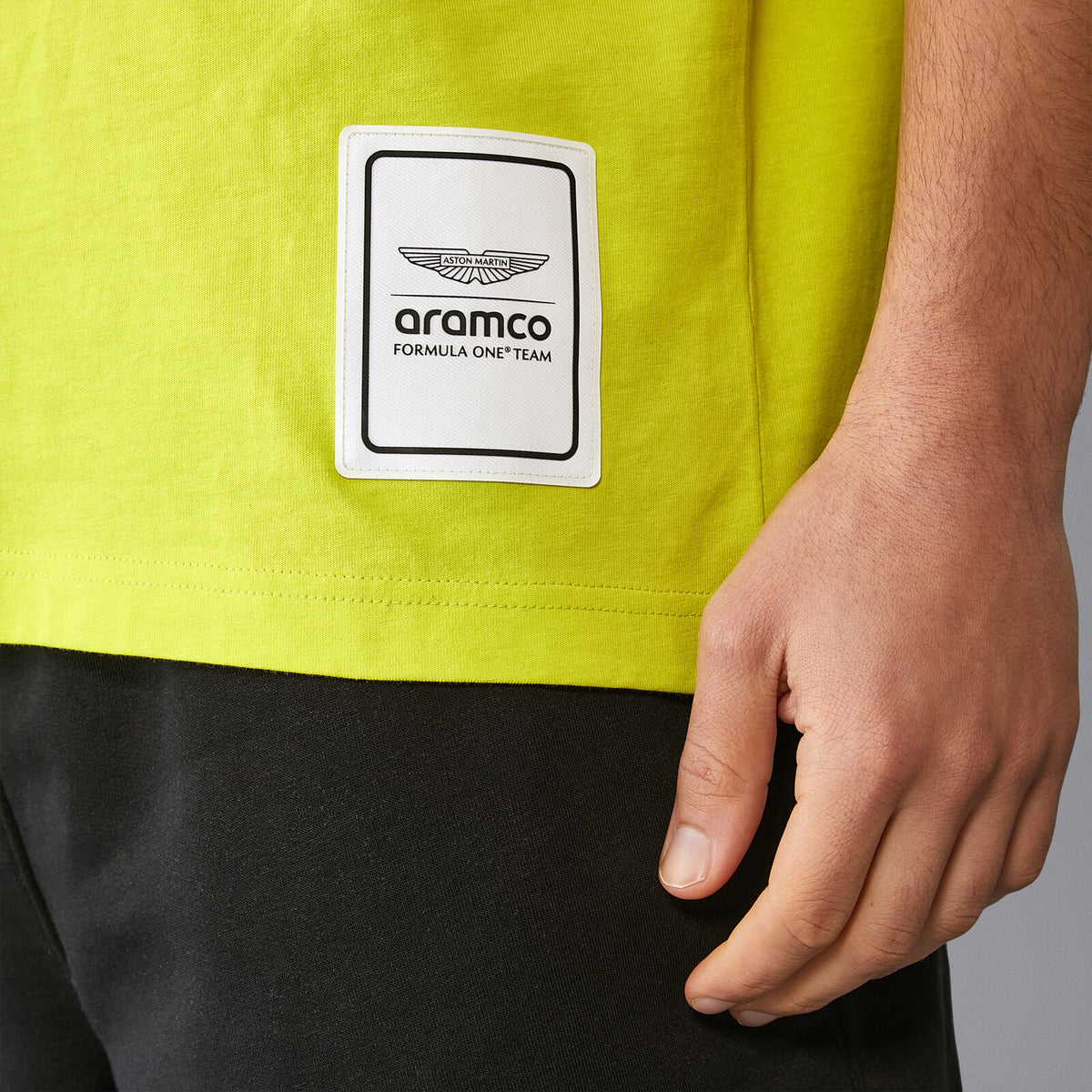 Aston Martin F1 Team LOGO casual T-shirt light yellow
