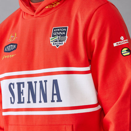 Ayrton Senna Hoodie Legend rot