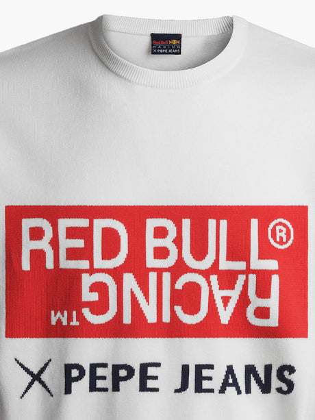Pepe Jeans – Red Bull Racing Pullover weiß mit Schriftzug