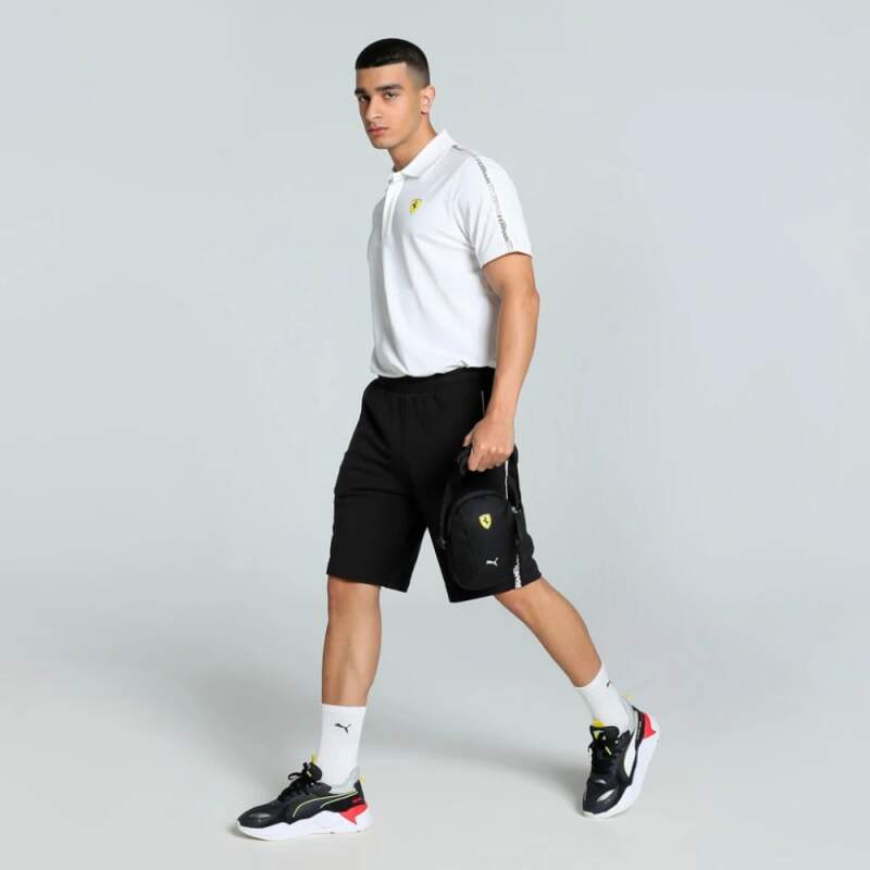 Scuderia Ferrari – Puma Freizeit-Shorts mit Logo schwarz