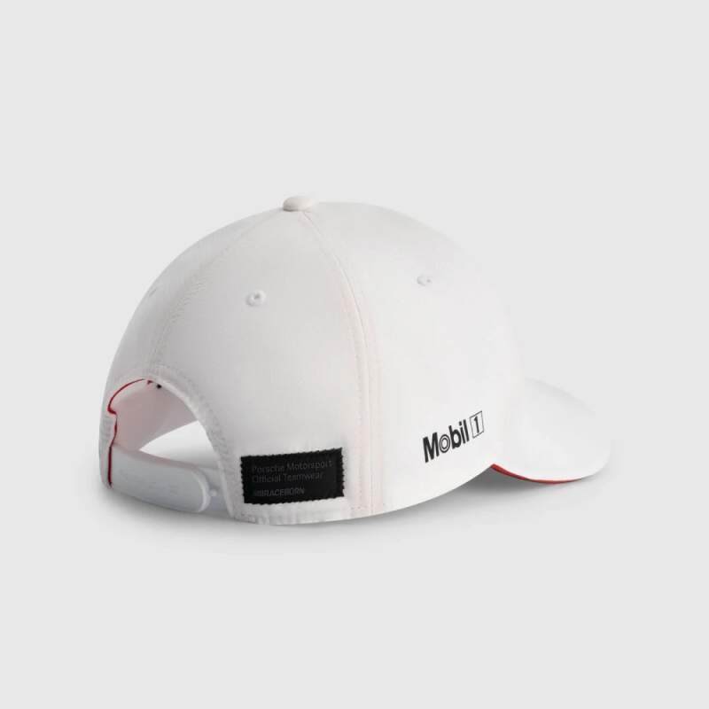 Porsche Motorsport team cap with sponsor logos, white