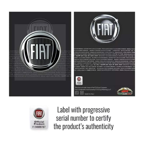 Fiat 3D-Logo-Aufkleber schwarz 58 mm
