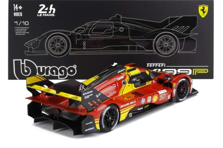 Modell Bburago Ferrari 499P Nr. 50, Sieger Le Mans 2024, im Maßstab 1:18 – Deluxe Edition