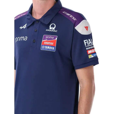 Yamaha Pramac Team-Poloshirt mit Sponsorenlogos