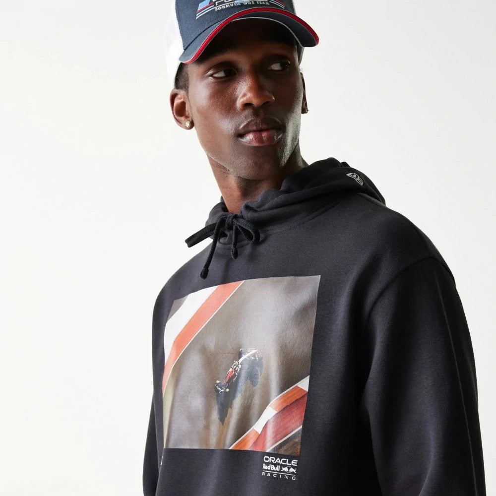 Oracle Red Bull Racing New Era Oversized Grafik-Hoodie – Marineblau