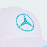 George Russell Mercedes AMG Petronas F1 x Adidas white cap - team edition