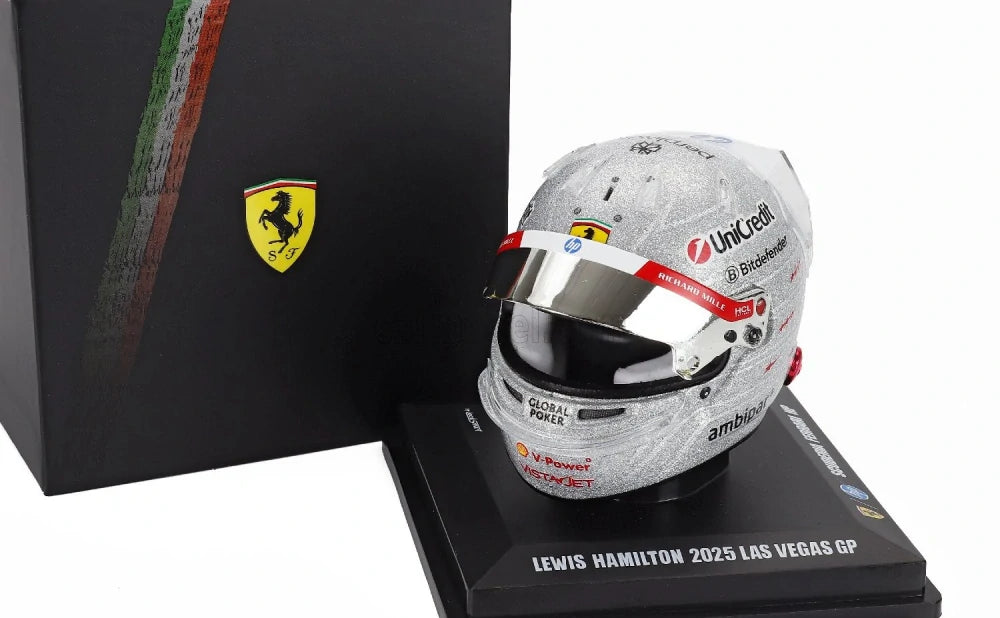 LookSmart Lewis Hamilton Helmmodell im Maßstab 1:5 – Las Vegas GP 2025