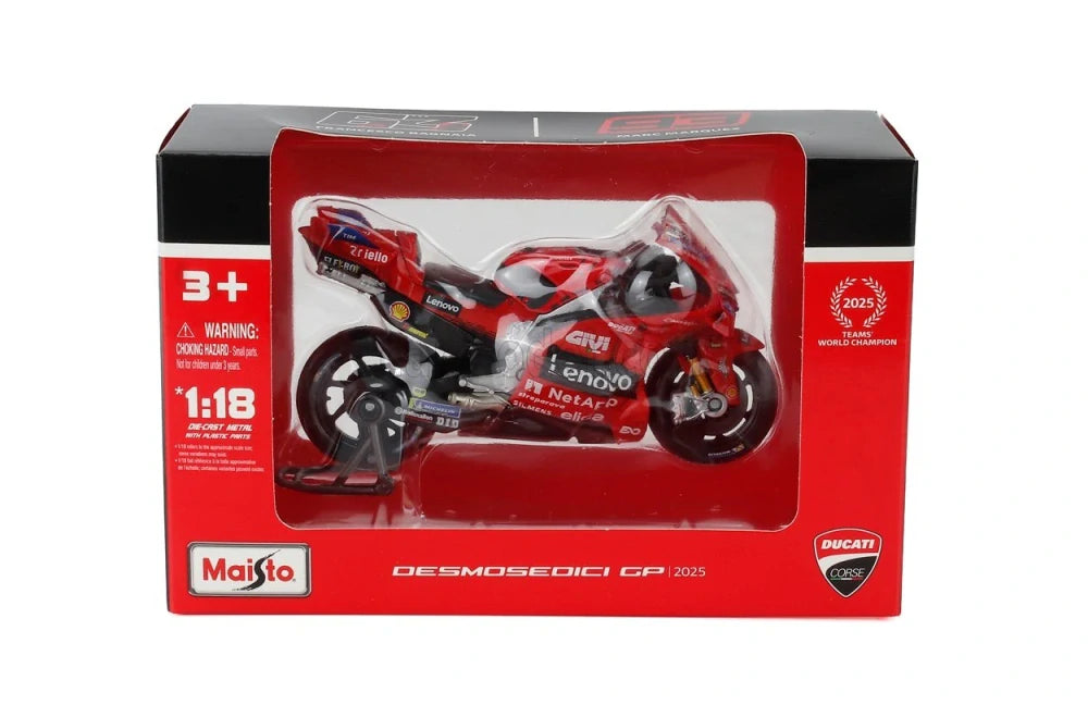 Maisto Ducati MotoGP GP25 Modell im Maßstab 1:18 – Francesco Bagnaia #63