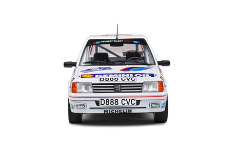 Modell Solido Peugeot 205 GTI Colin McRae im Maßstab 1:18, Lombard Rallye 1988