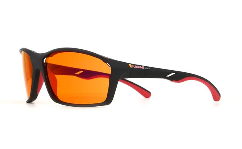 Red Bull Spect Sonnenbrille DRILL schwarz mit orangefarbenen Gläsern