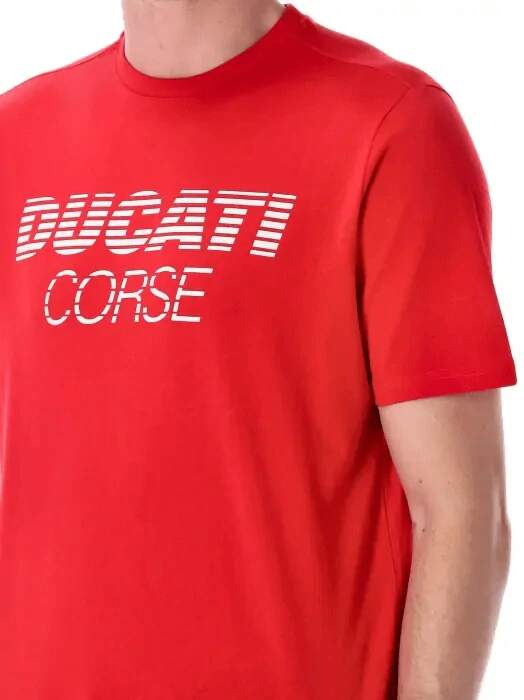 Ducati Corse T-shirt with Ducati lettering red