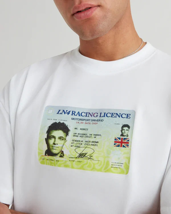 Lando Norris LN4 LICENSE T-Shirt – Weiß