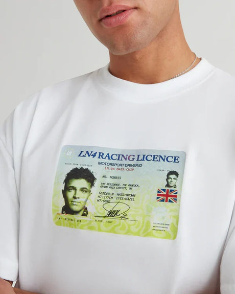 Lando Norris LN4 LICENSE T-Shirt – Weiß