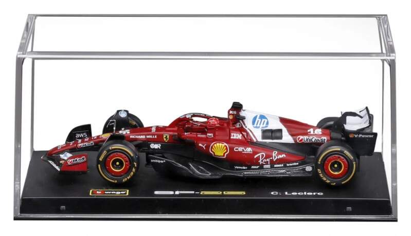 Modell Scuderia Ferrari SF-25 BBurago #16 Charles Leclerc 2025 im Maßstab 1:43 Signature