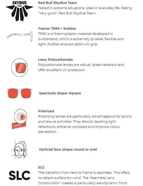 Red Bull Spect Sonnenbrille RAZE schwarz mit orangefarbenen Gläsern