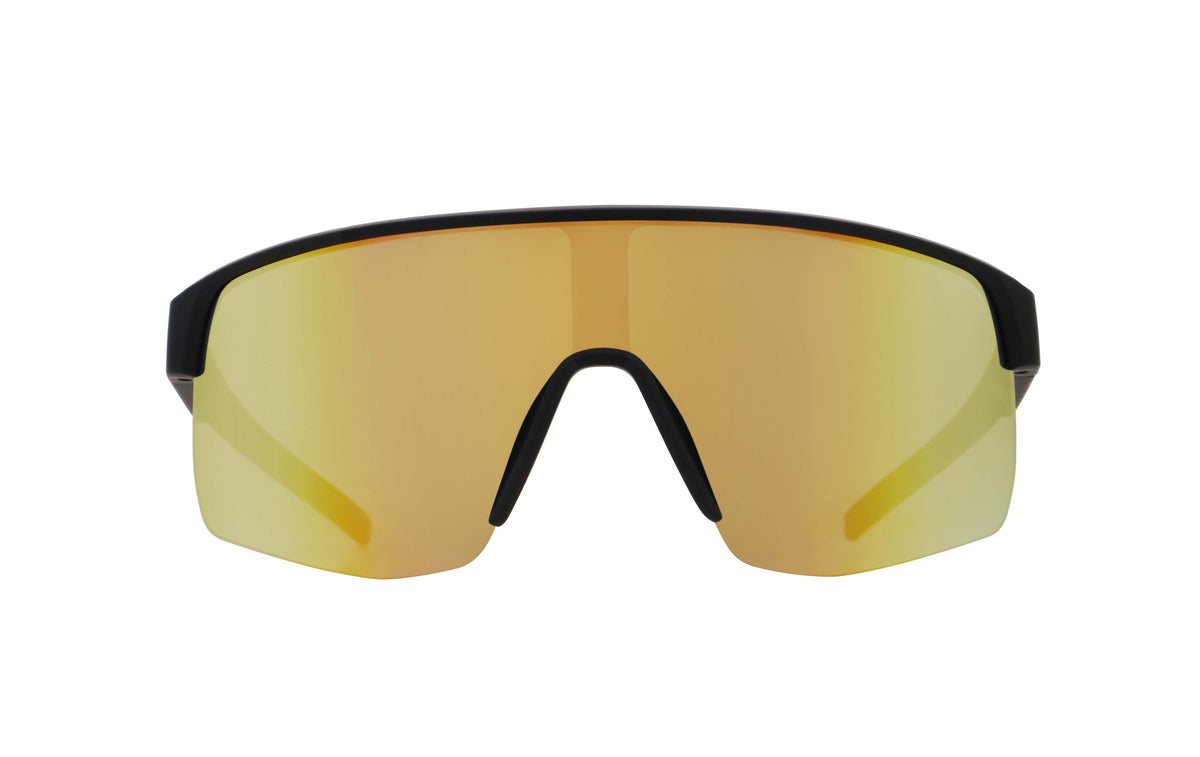 Red Bull Spect DAKOTA sunglasses black with blue-yellow lens