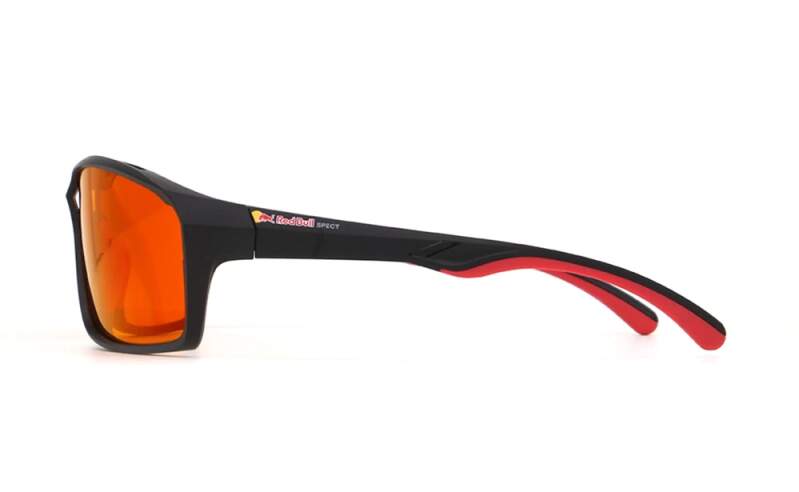 Red Bull Spect Sonnenbrille DRILL schwarz mit orangefarbenen Gläsern