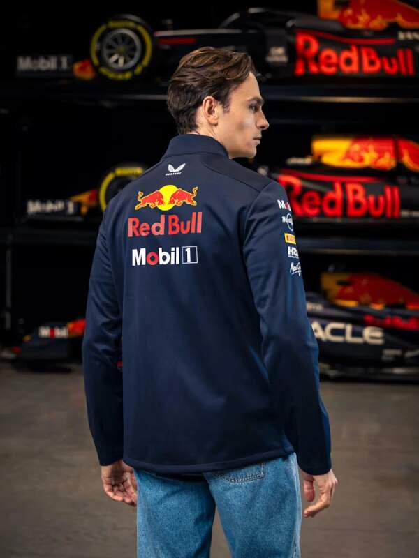 Oracle Red Bull Racing Team-Softshelljacke mit Sponsorenlogos