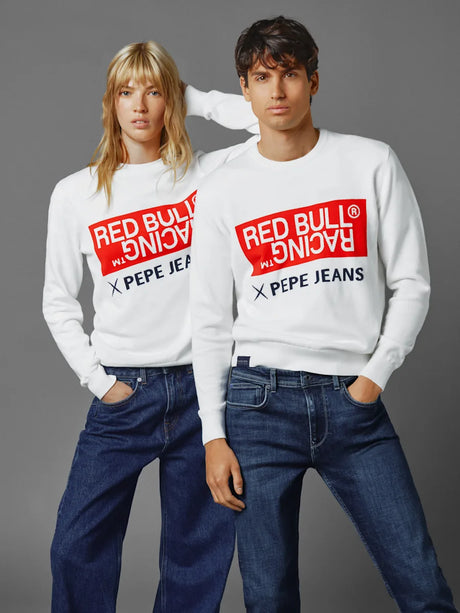 Pepe Jeans – Red Bull Racing Pullover weiß mit Schriftzug