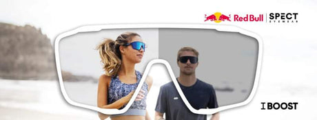 Red Bull Spect Sonnenbrille DRILL schwarz mit orangefarbenen Gläsern