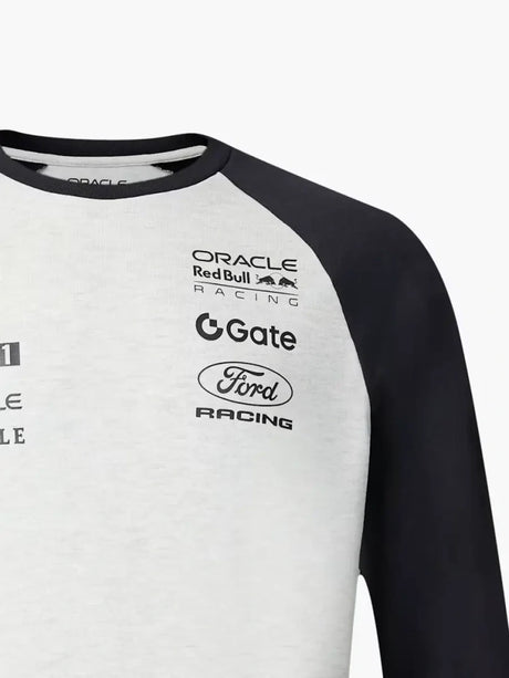 Oracle Red Bull Racing Classic Team-Langarmshirt mit Sponsorenlogos – Grau