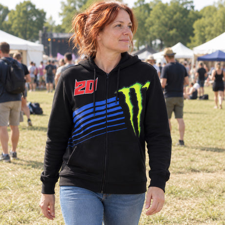 Fabio Quartararo Yamaha MotoGP Monster Energy Hoodie – Black – ilustrační foto 2 (AI)